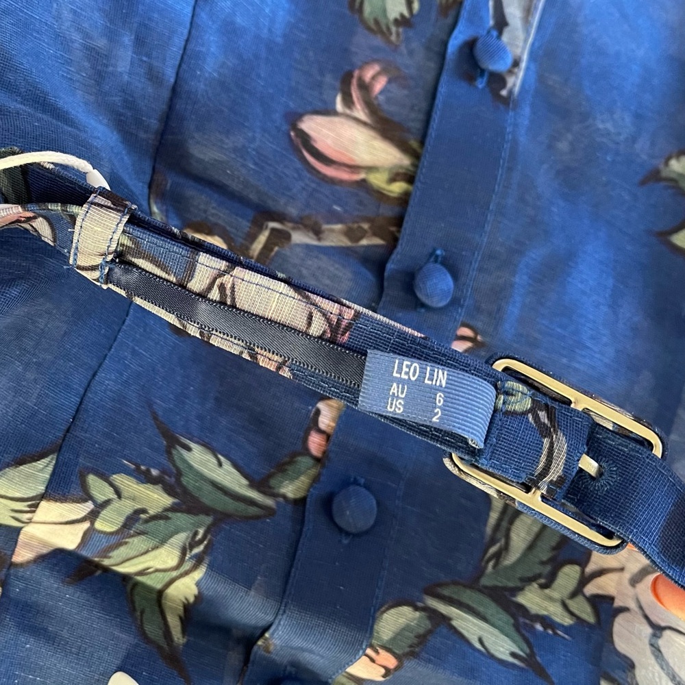 Brand New- Leo Lin Katrina Butterfly Sleeve Midi Dress 💙✨ - Picture 11 of 14